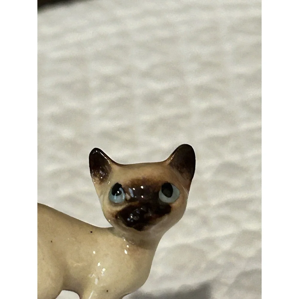 Vtg Hagen Renaker Siamese Cat Kitten‎ Walking Porcelain Miniature Figurine